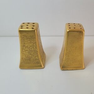 Vintage Pickard Gold Salt & Pepper Shaker Set